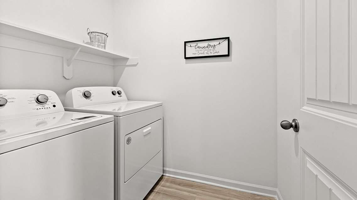 laundry room with space for large laundry appliances