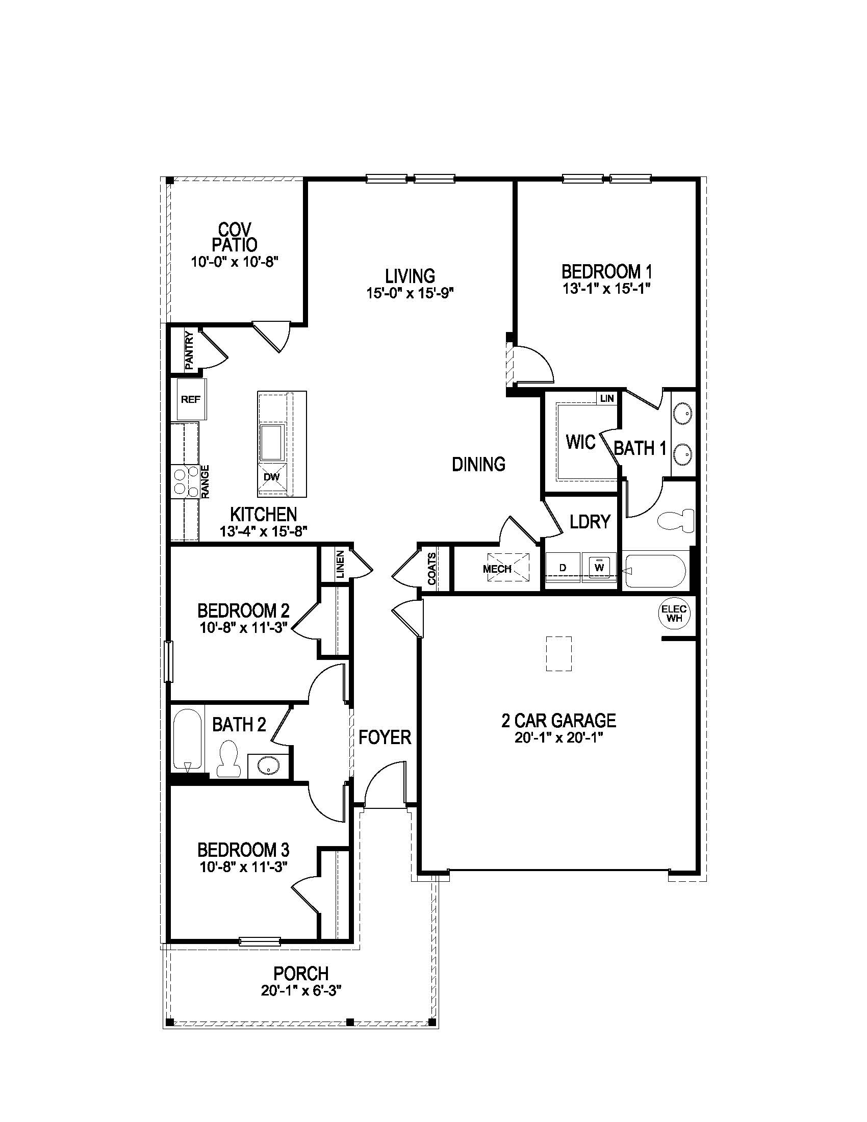 Kenner C elevation floorplan