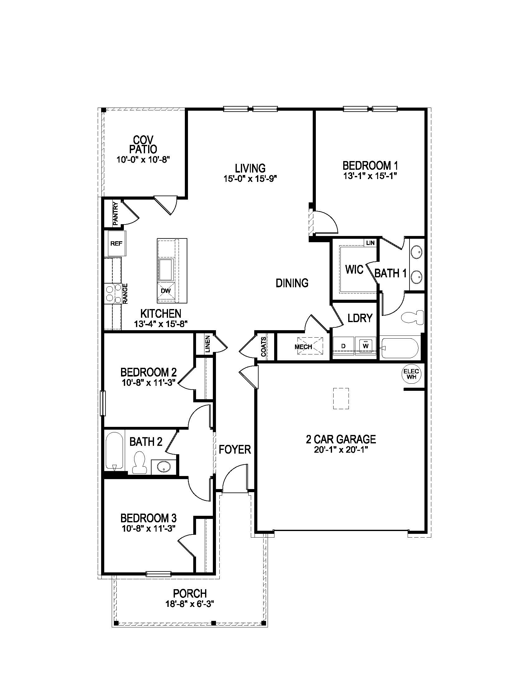 Kenner G elevation floorplan