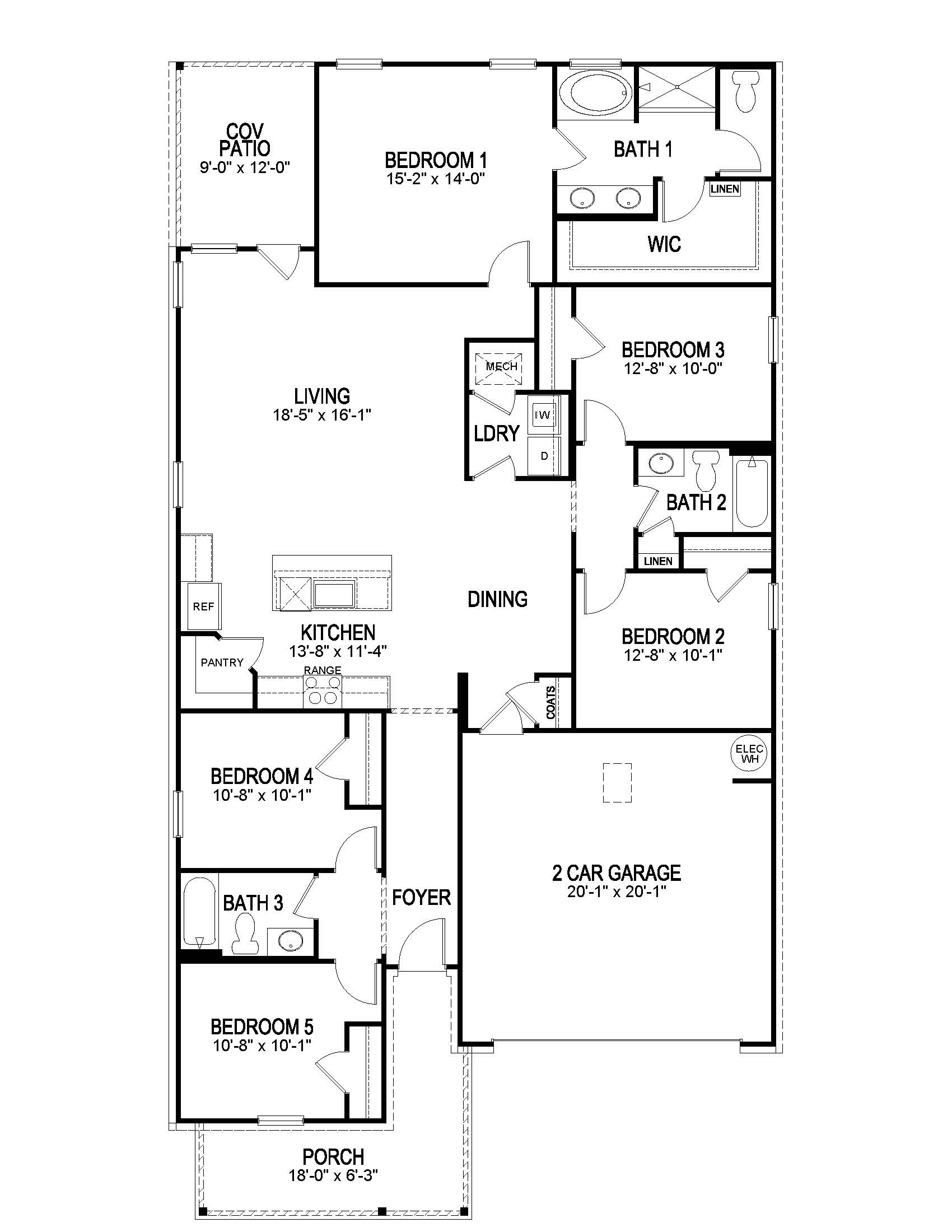 Lacombe G elevation floorplan
