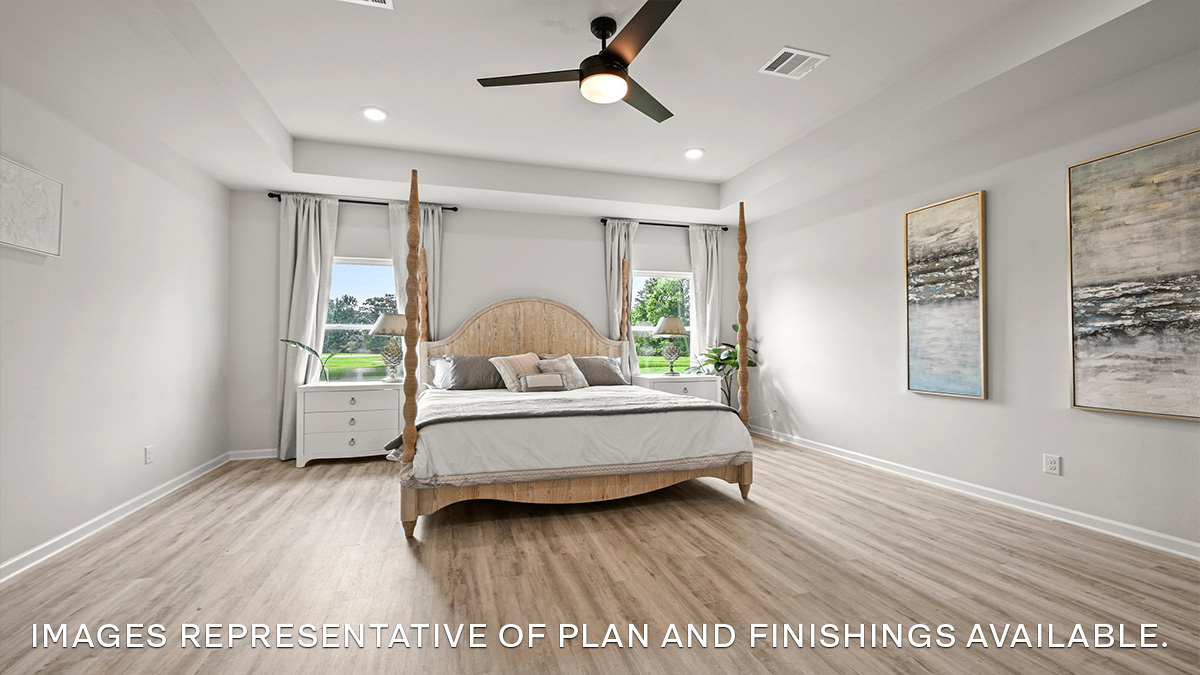 spacious primary bedroom with room for king bedroom set