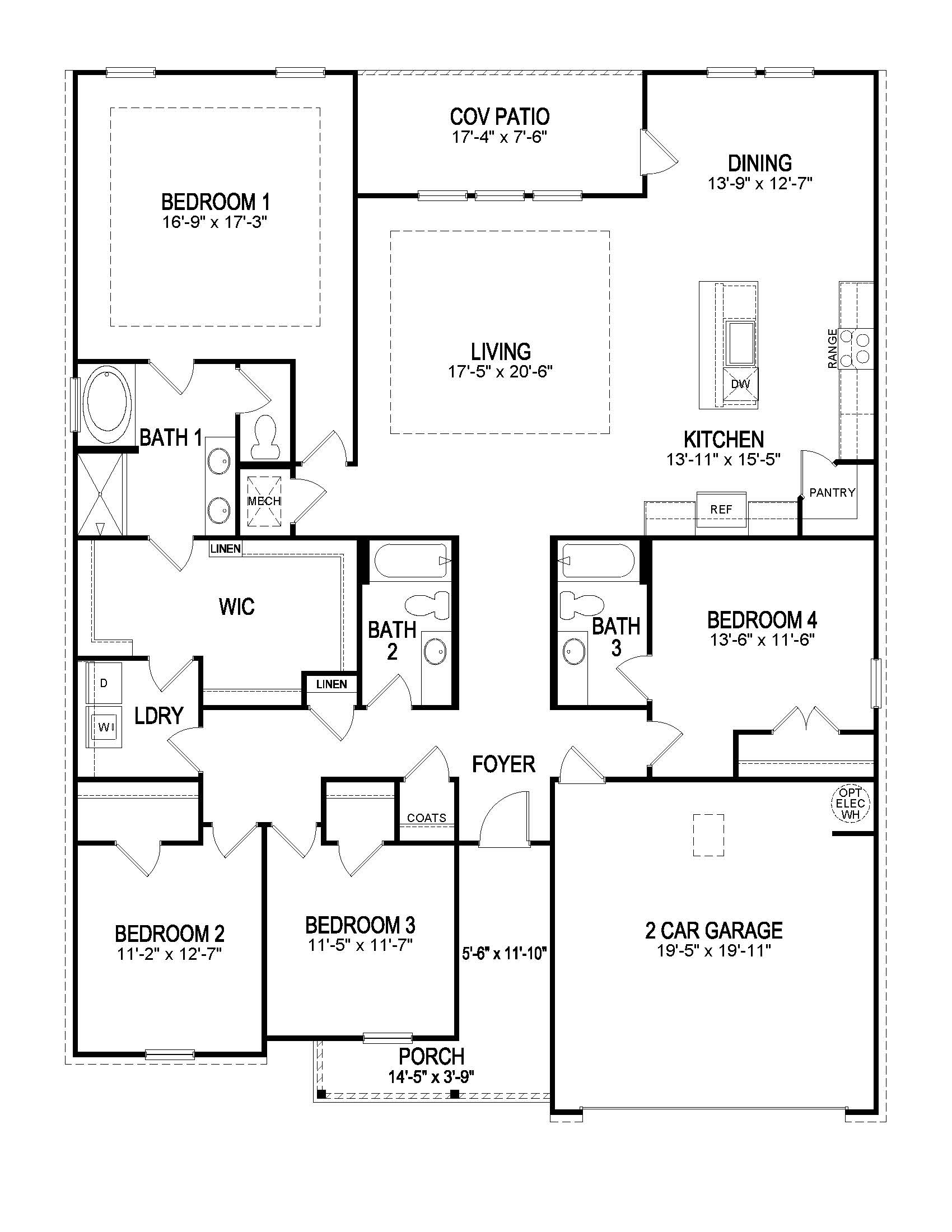 Oakdale elevation C23 floorplan