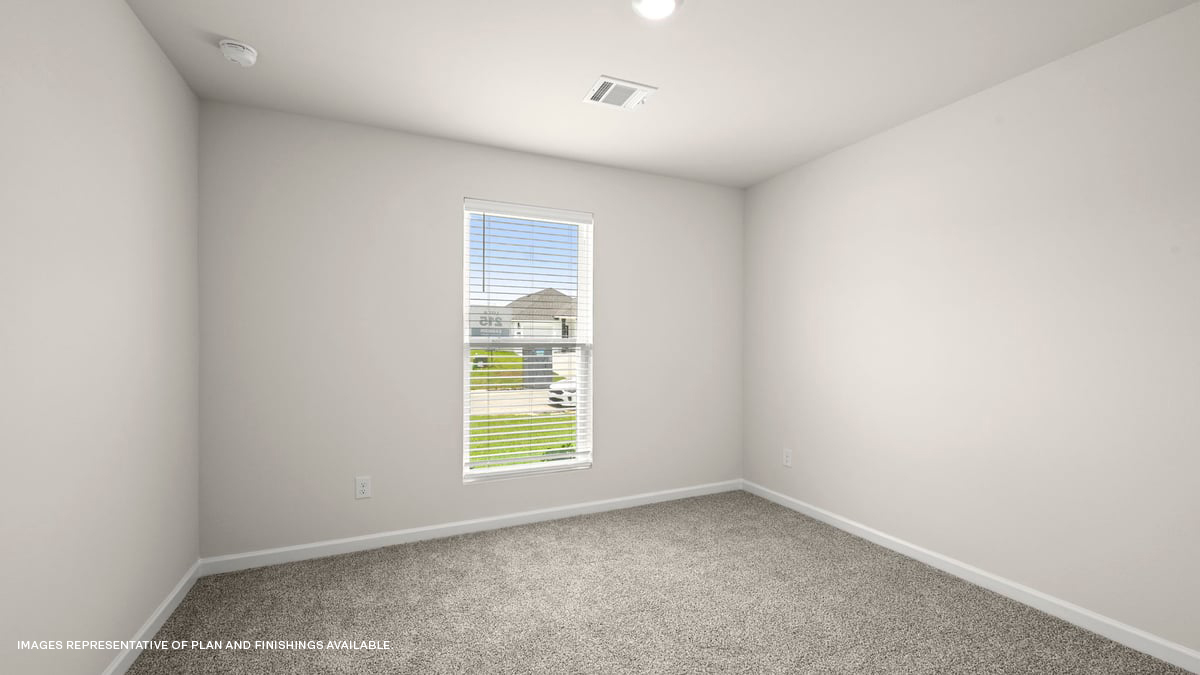 fourth bedroom with dual window and room for up to a full size bed
