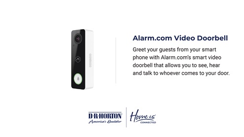 alarm dot com video doorbell from d.r. horton's smart home package