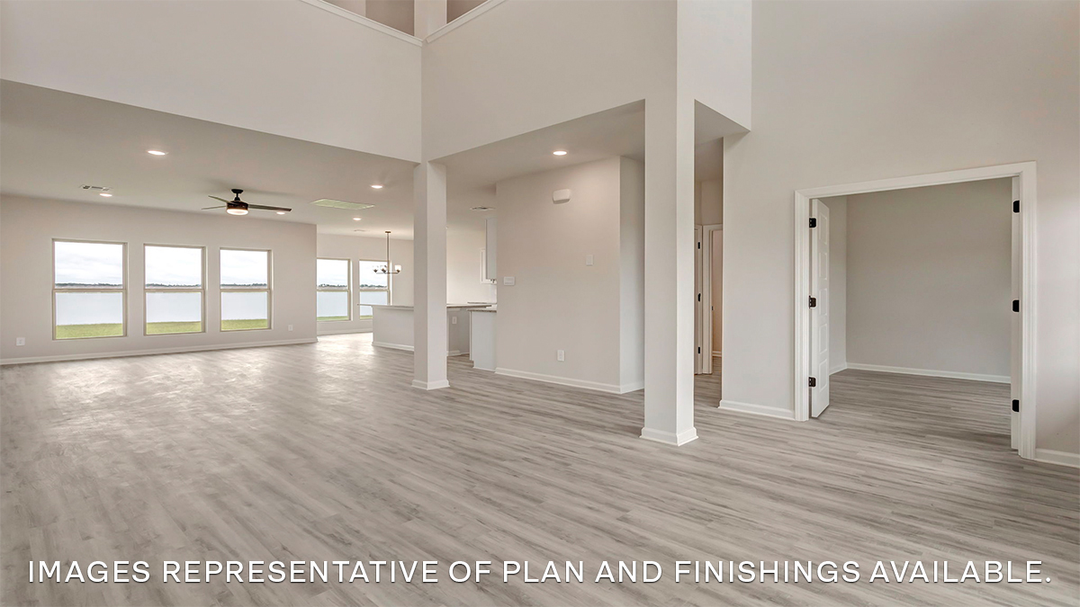 Open-concept foyer and living room