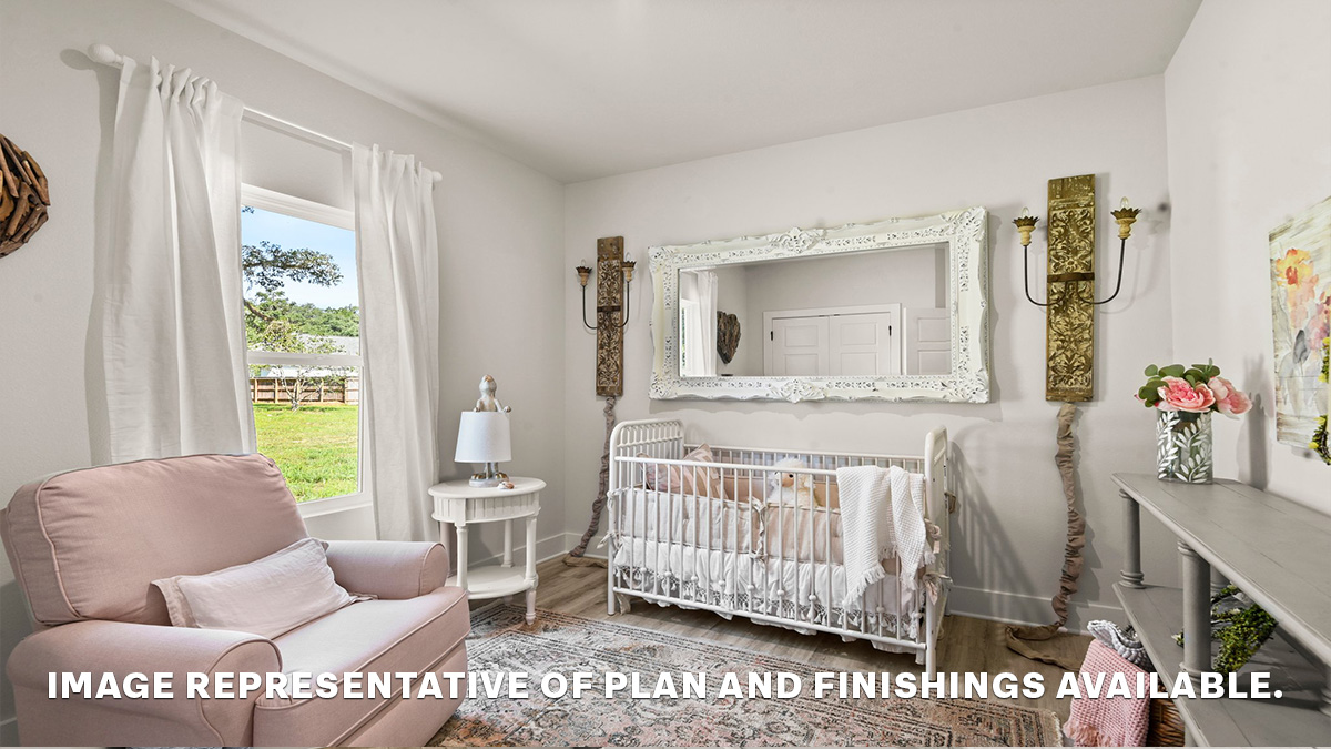 Fifth guest bedroom with single window and space for full or queen bedroom set