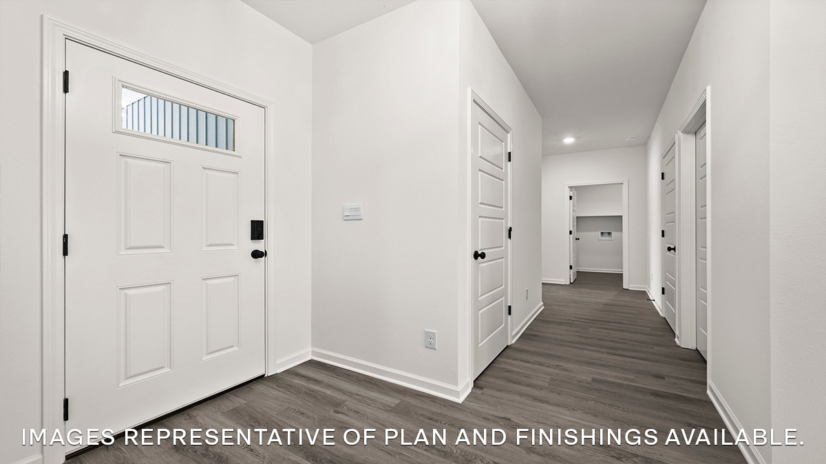 open foyer in front of home