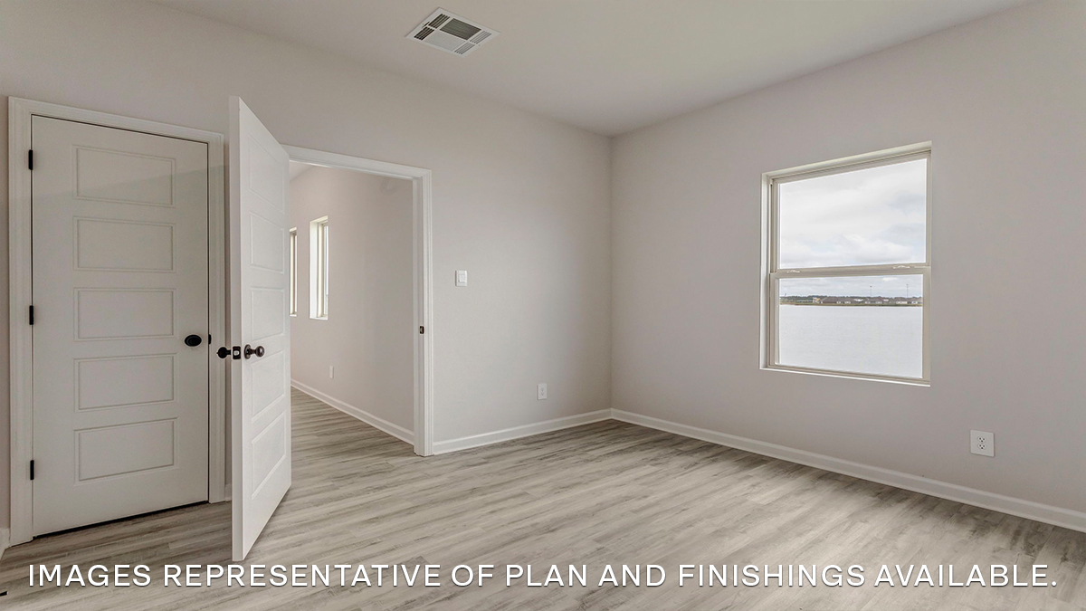 Second bedroom with single window and space for full or queen bedroom set