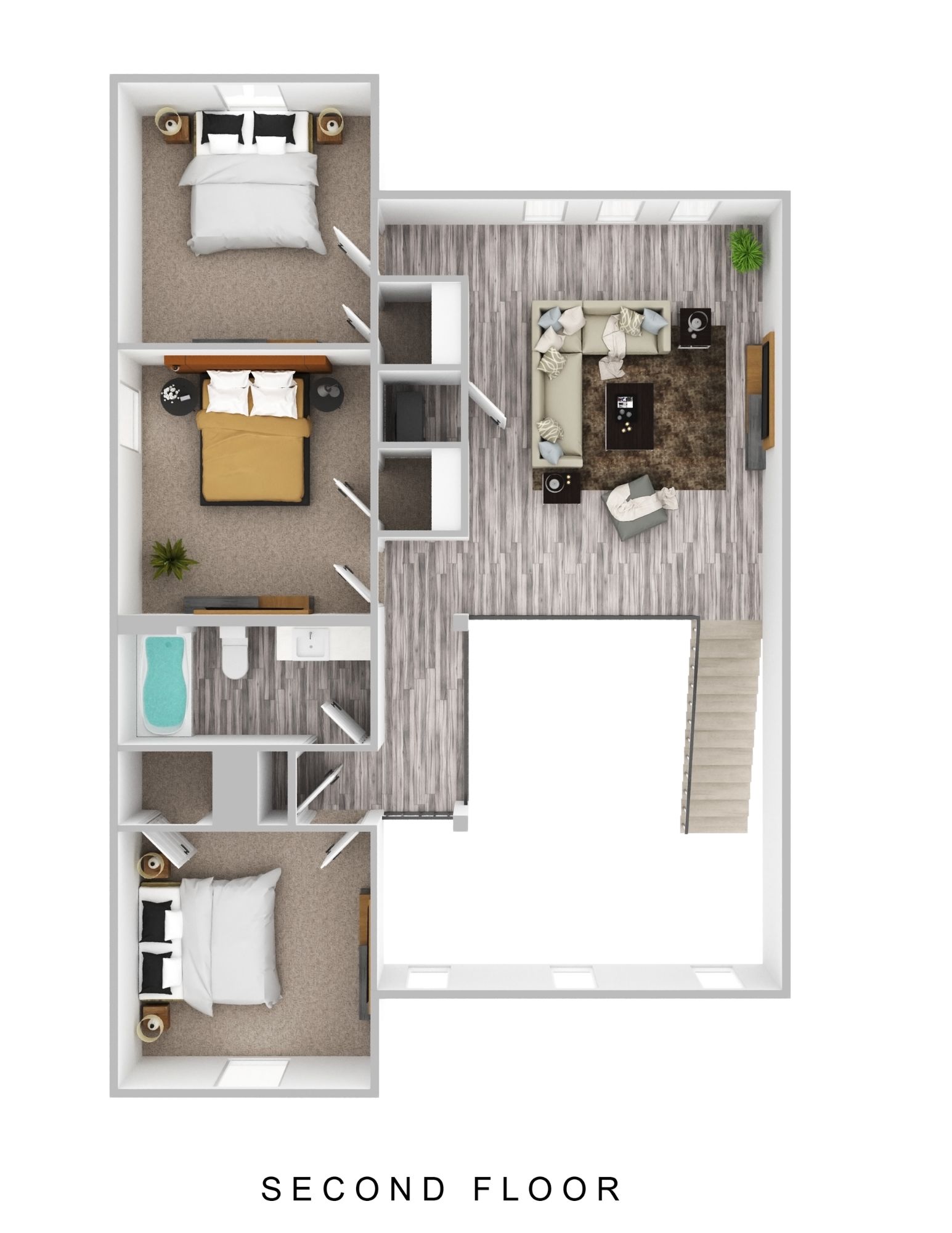 Ashland drawn upstairs