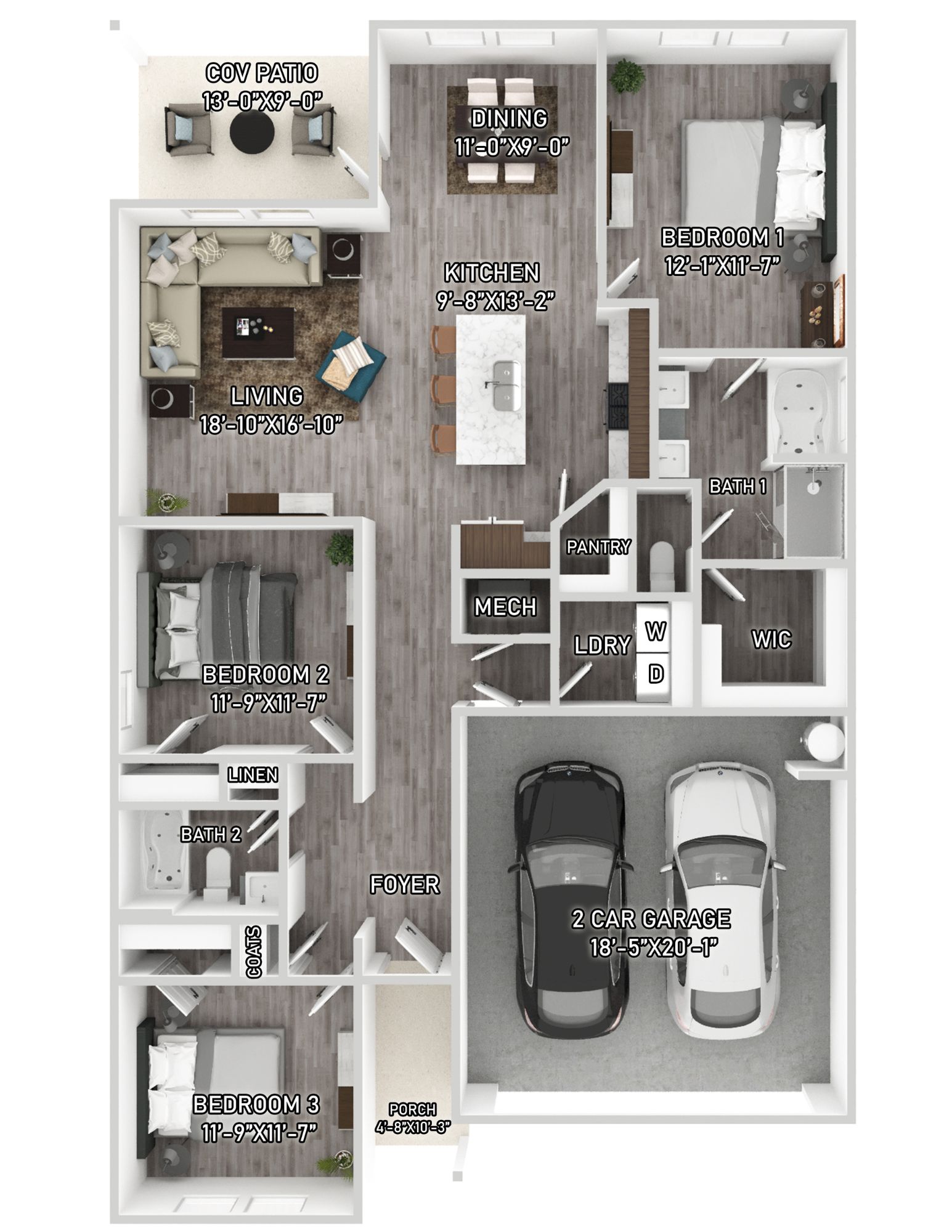 Evergreen drawn floorplan