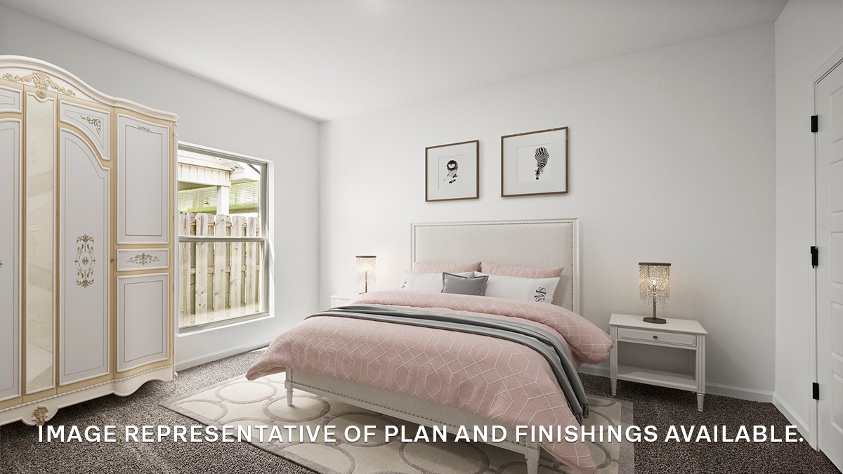 fifth bedroom with window and room for full or queen bed