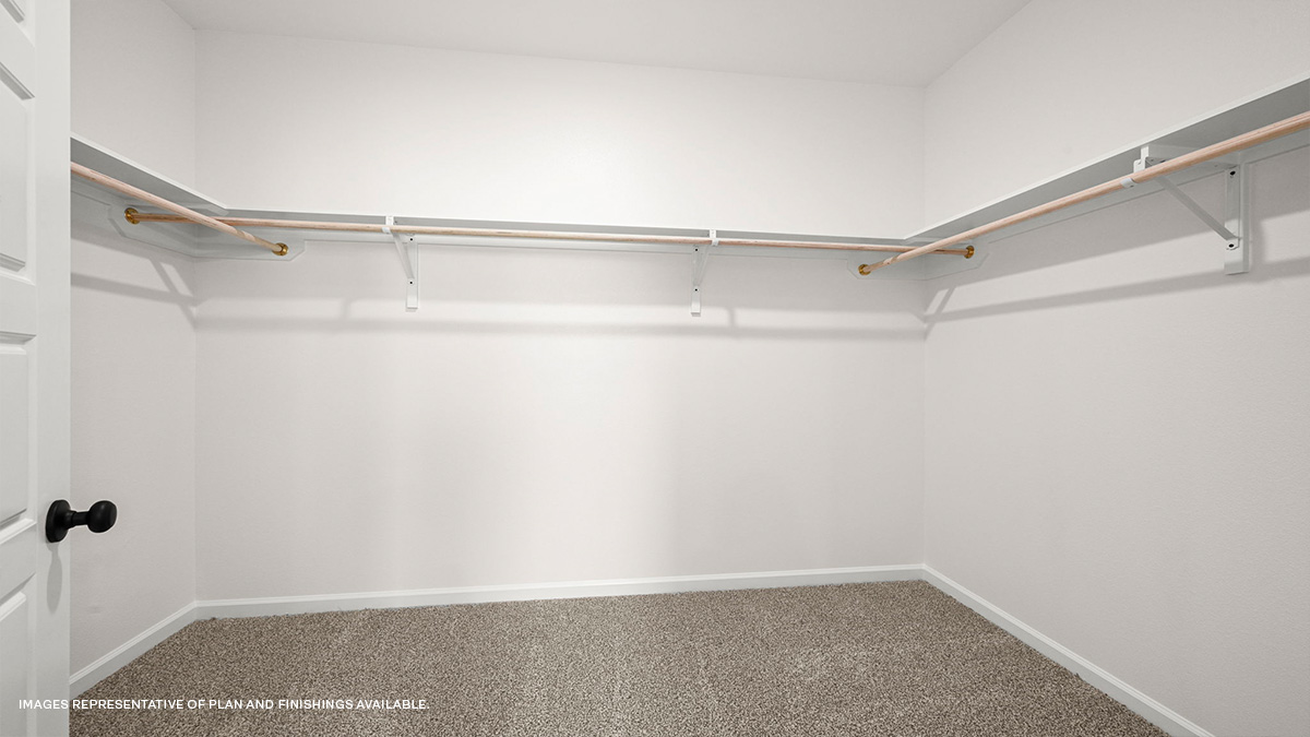 walk-in closet in the primary bedroom