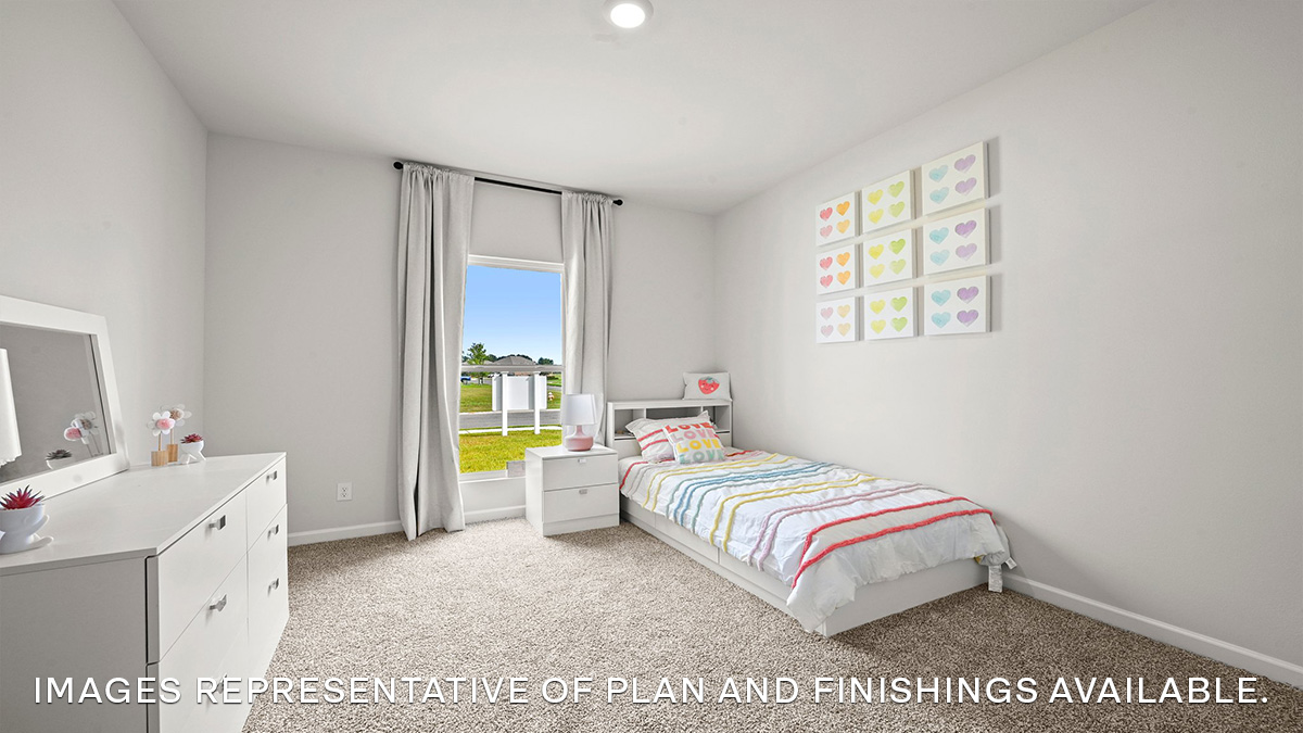 second bedroom with single window and closet and space for a queen bedroom set