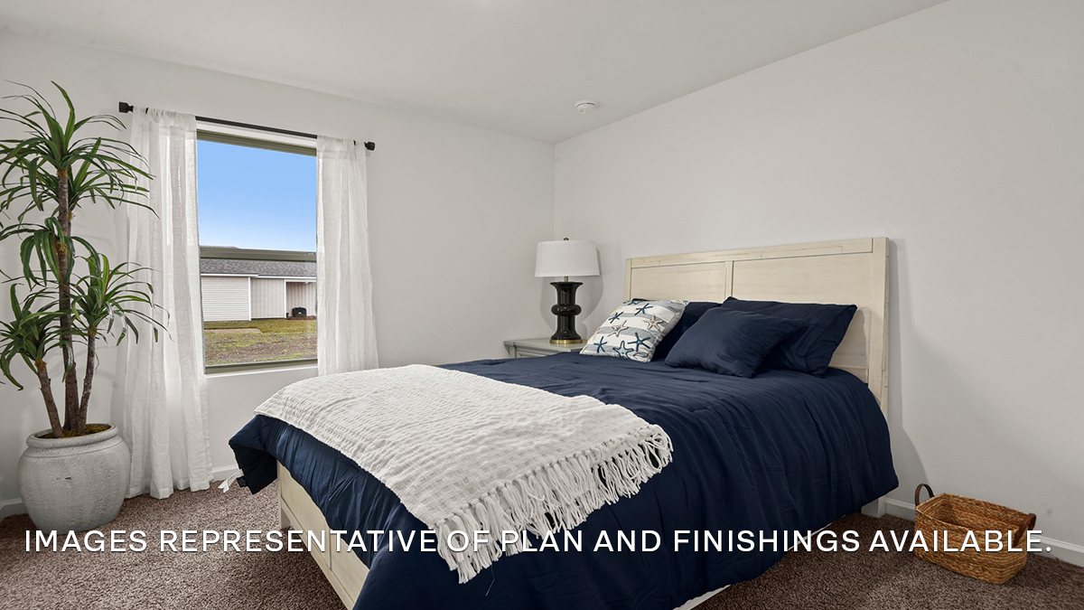 Second bedroom with single window and space for full or queen bedroom set