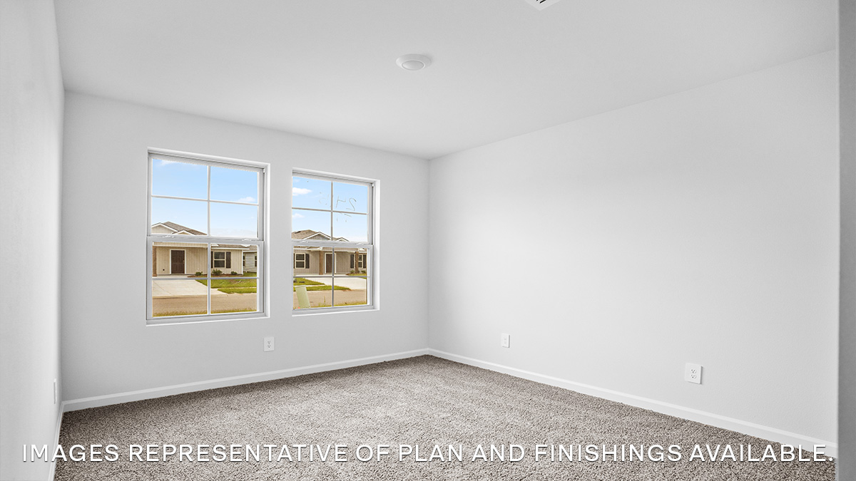 Second bedroom with single window and space for full or queen bedroom set
