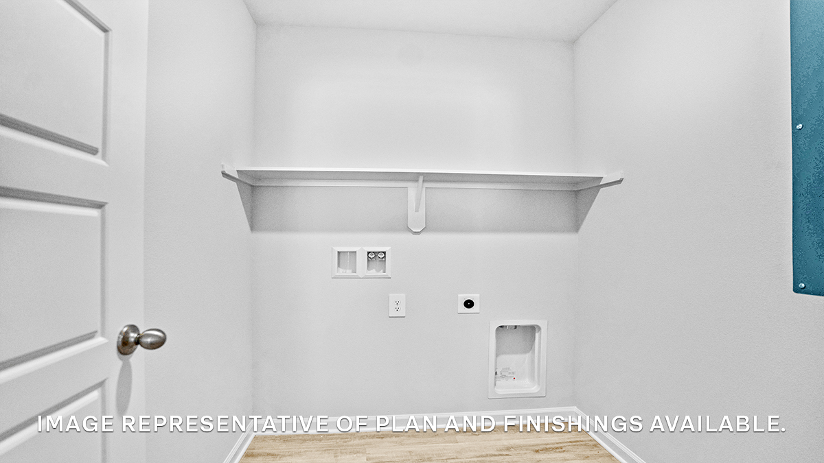 Laundry room with space for full size appliances