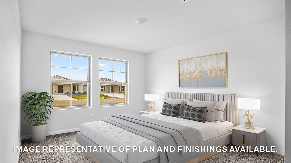 Second bedroom with single window and space for full or queen bedroom set