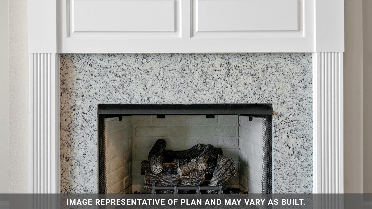 chimney with granite surroundings