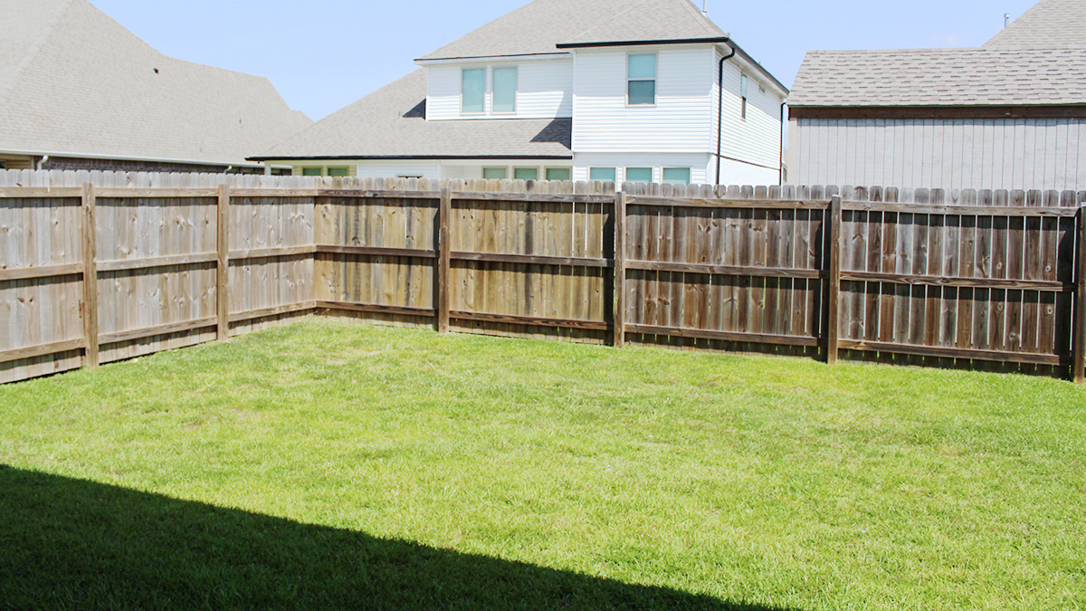 Large backyard
