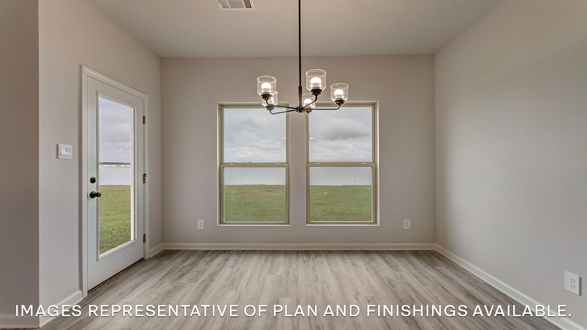 Dining room with door to patio space