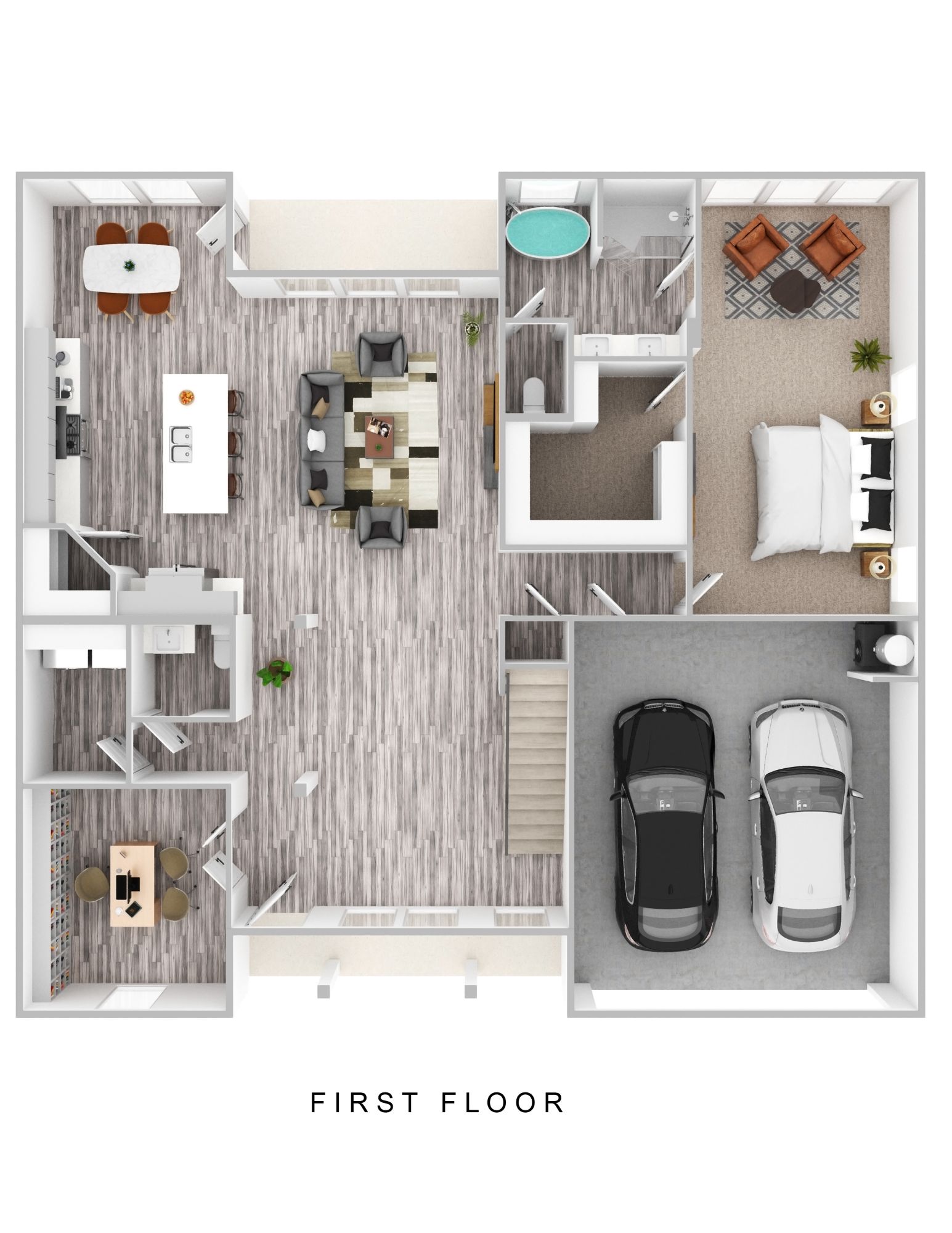 ashland downstairs drawn floorplan