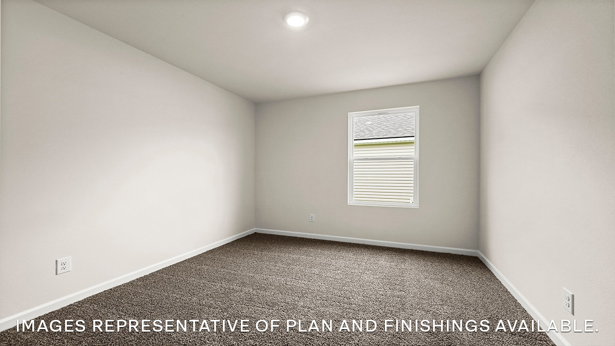 Second bedroom with single window and space for full or queen bedroom set