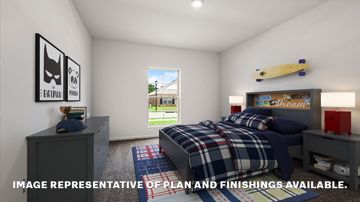 second bedroom with single window and closet and space for a queen bedroom set