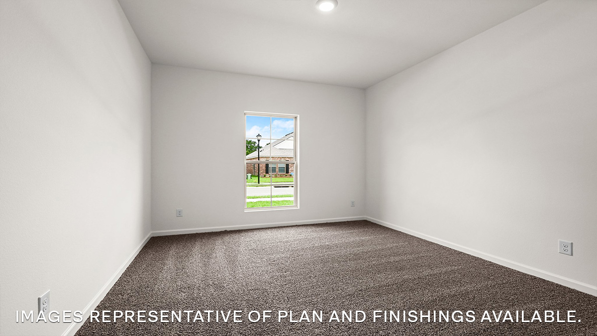 second bedroom with single window and closet and space for a queen bedroom set
