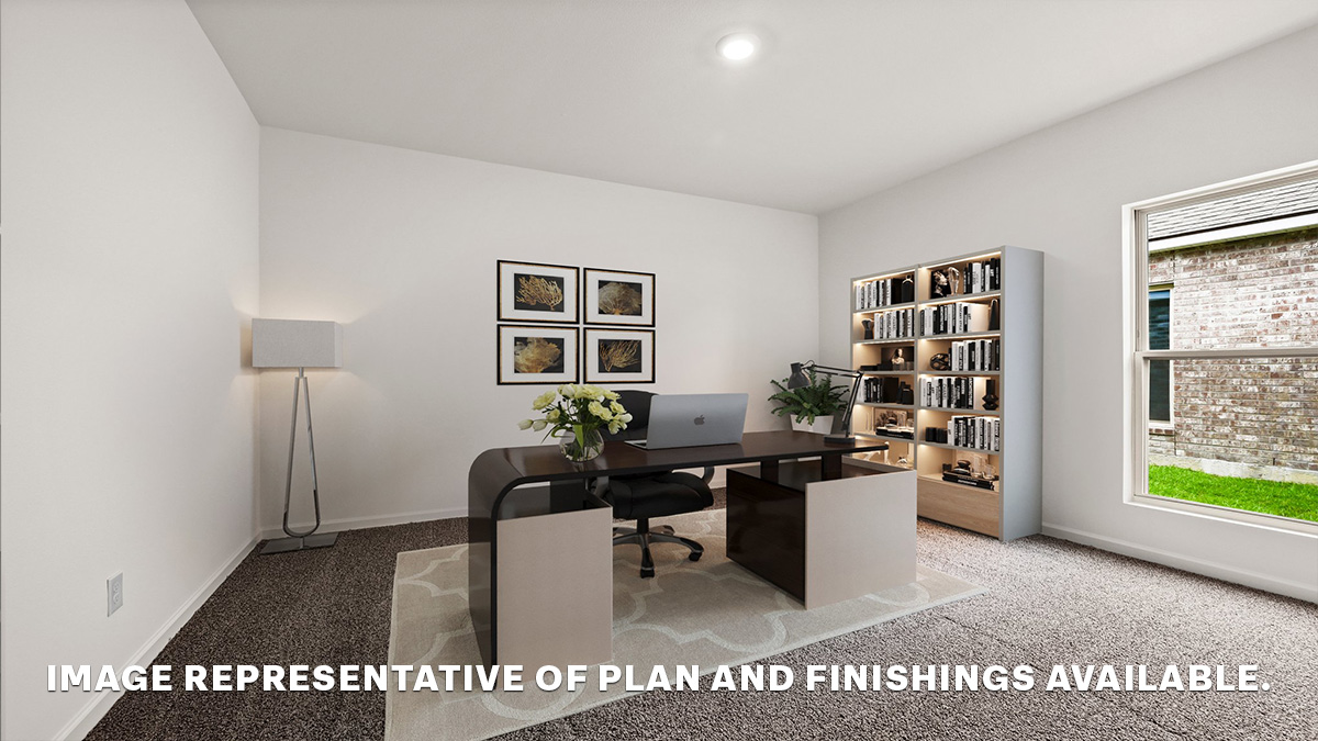 fourth bedroom with single window and space for a full bedroom set