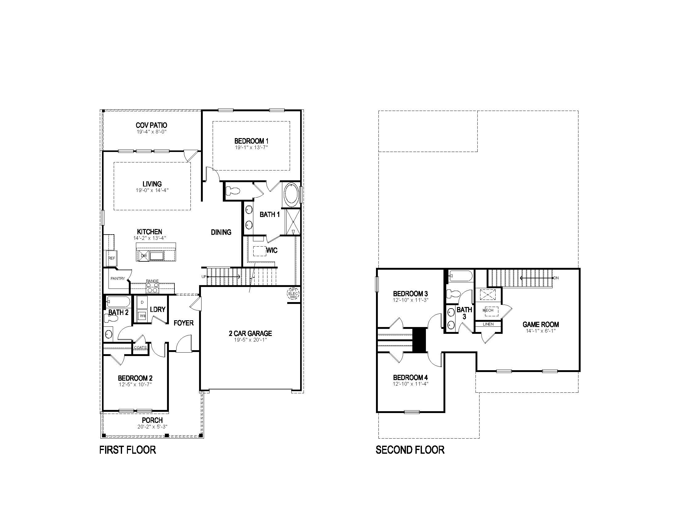 Ozark elevation B23 floorplan