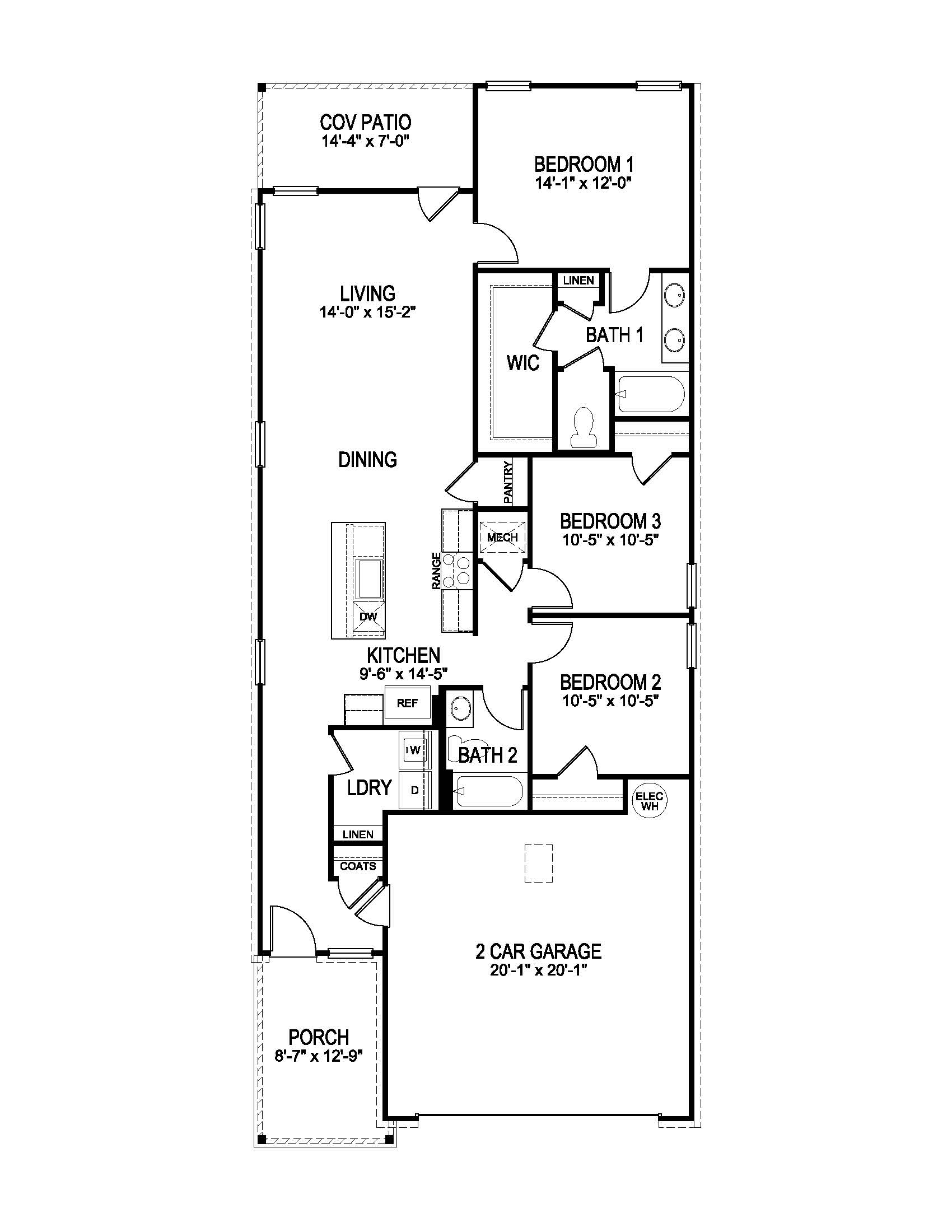 floorplan of baldwin c elevation