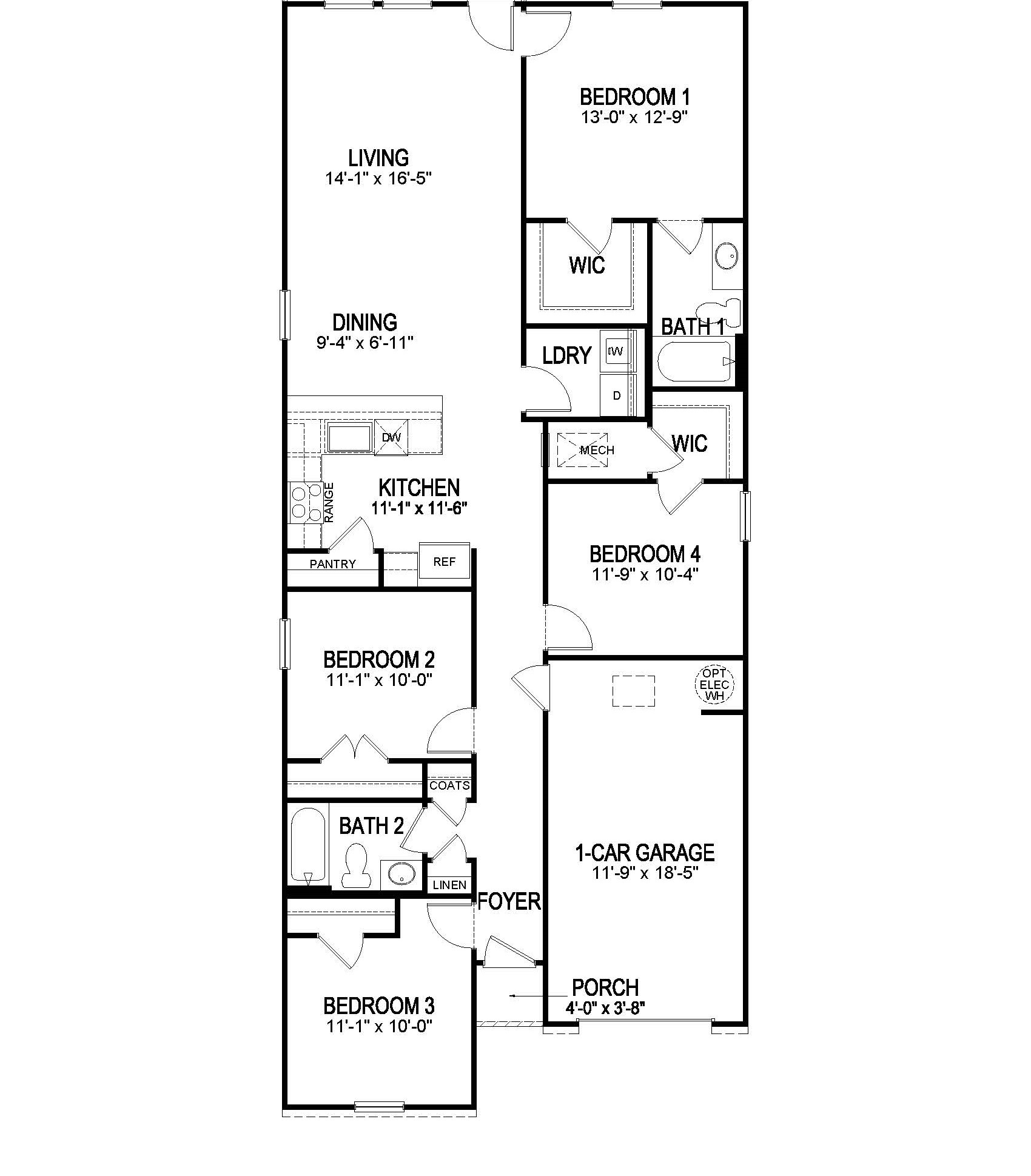 Hickory A & B floorplan