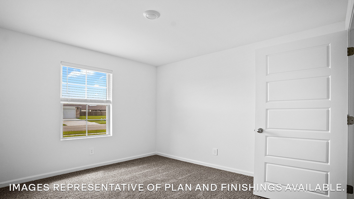 Fourth bedroom with single window and space for full or queen bedroom set