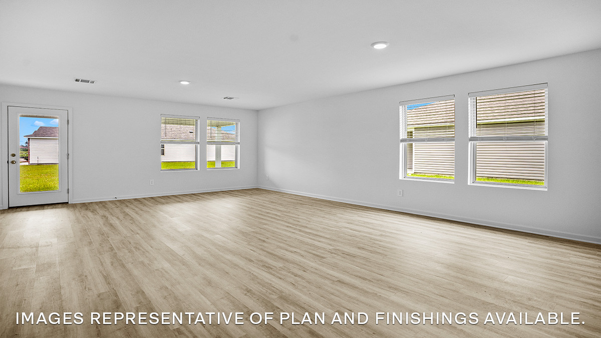 Open-concept dining and living room