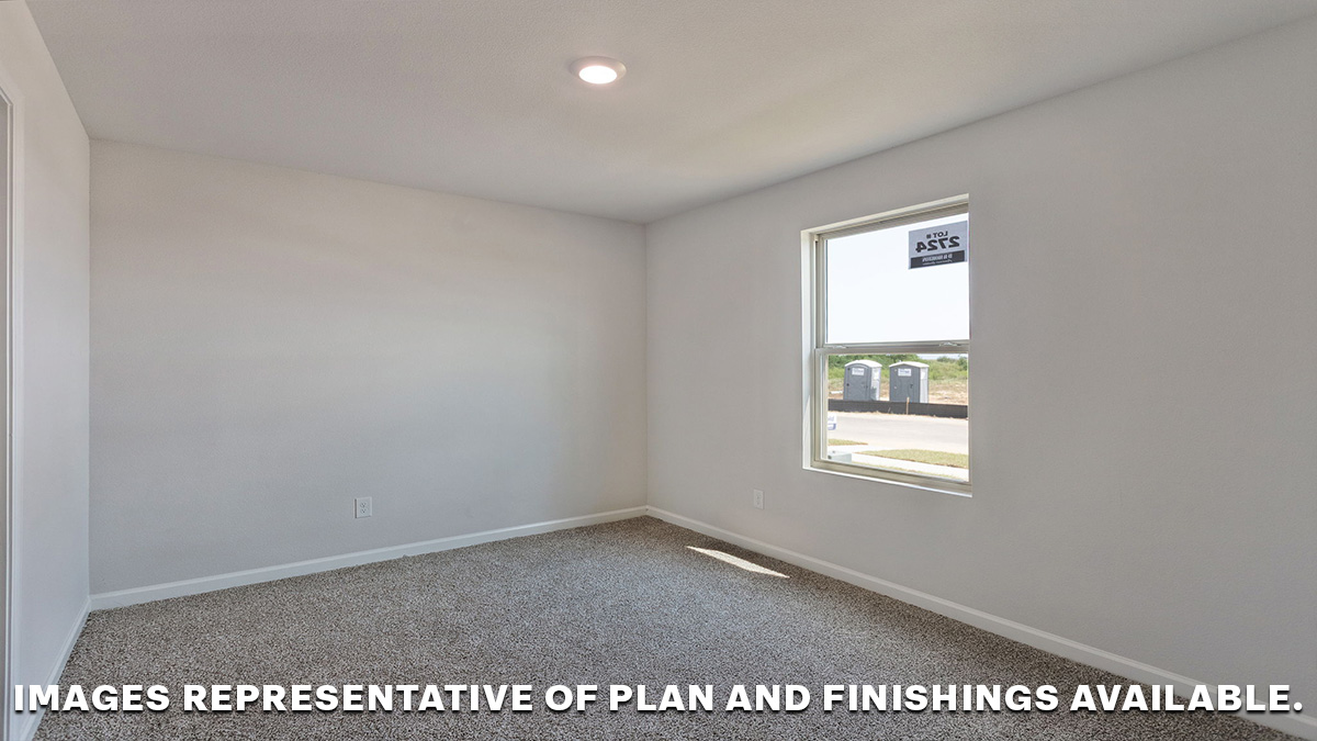 Second bedroom with single window and room for up to a full size bed set