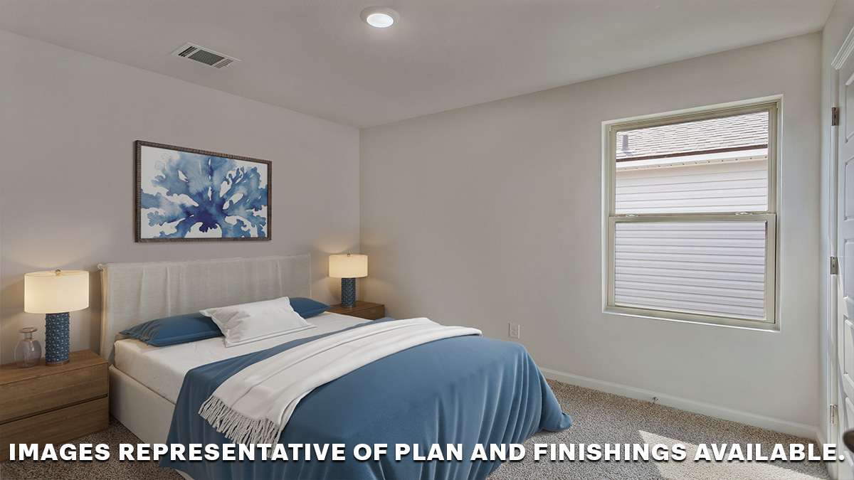 third bedroom with single window and room for up to a full  size bed set