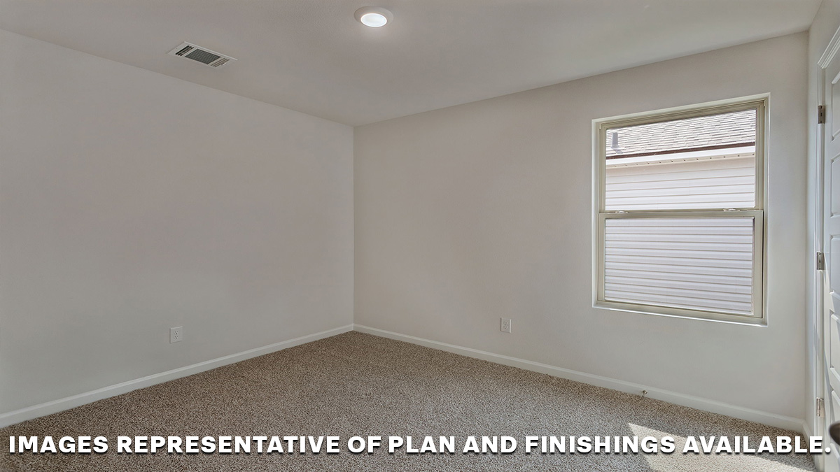 third bedroom with single window and room for up to a full  size bed set