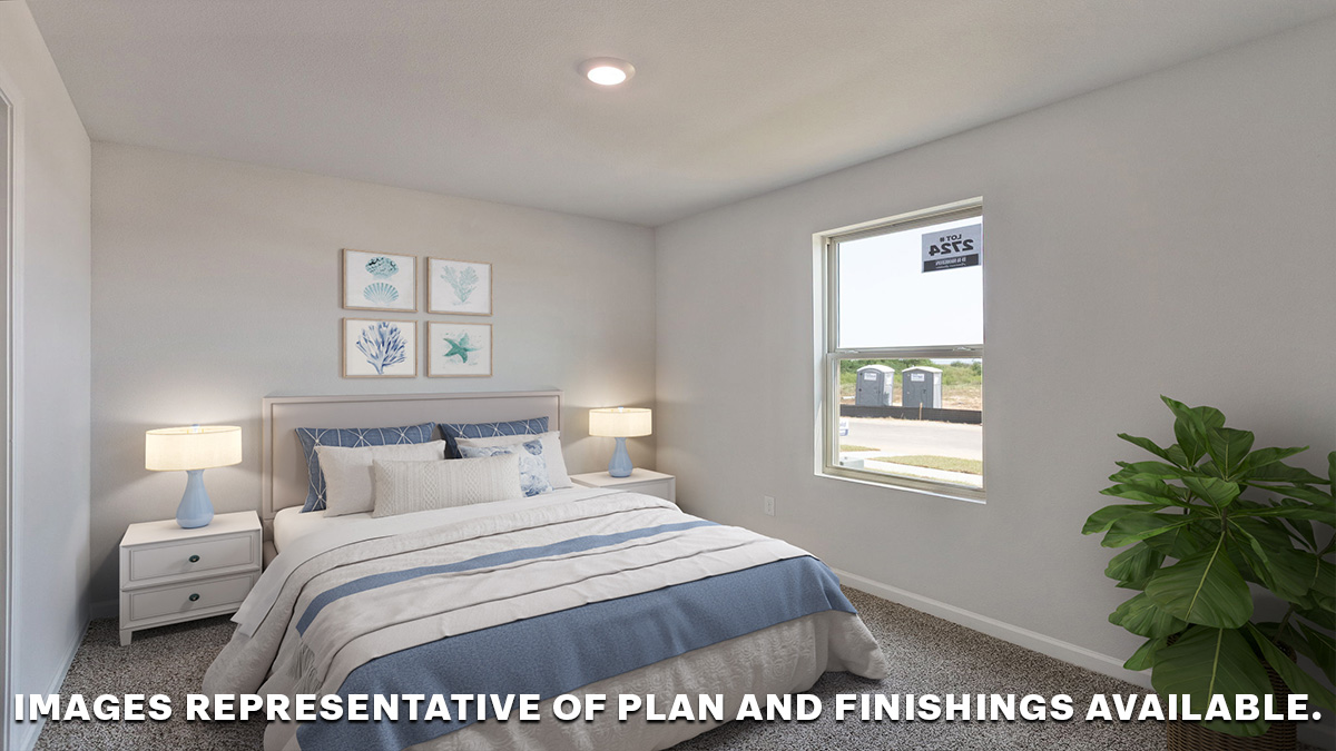 Second bedroom with single window and room for up to a full size bed set