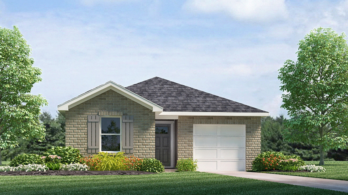 Hickory elevation A24 exterior rendering