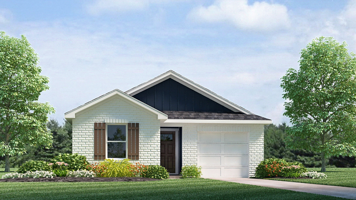 Hickory elevation B24 exterior rendering