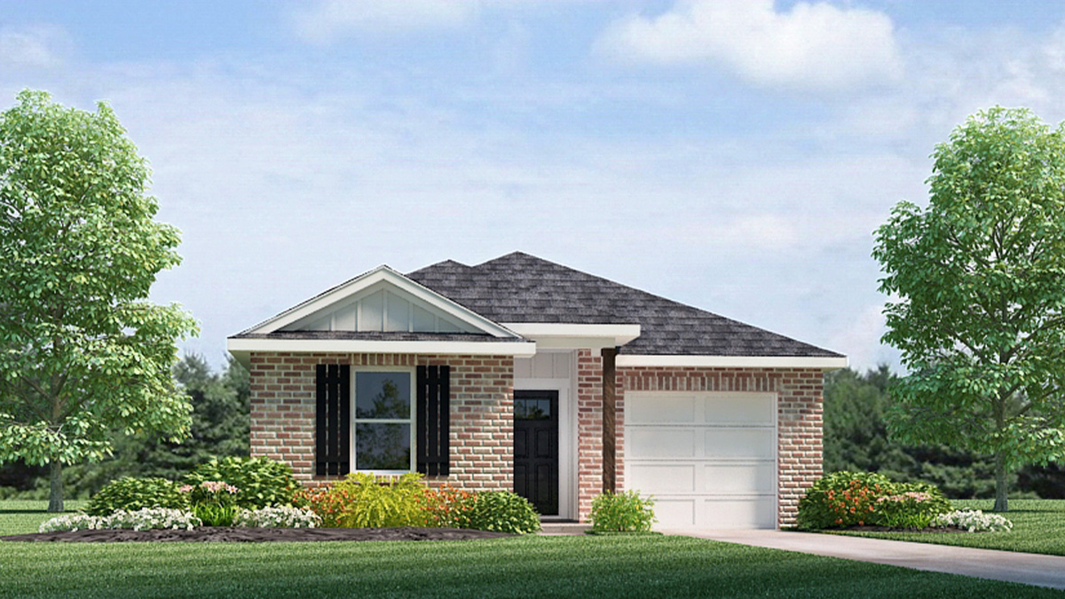 Hickory elevation C24 exterior rendering