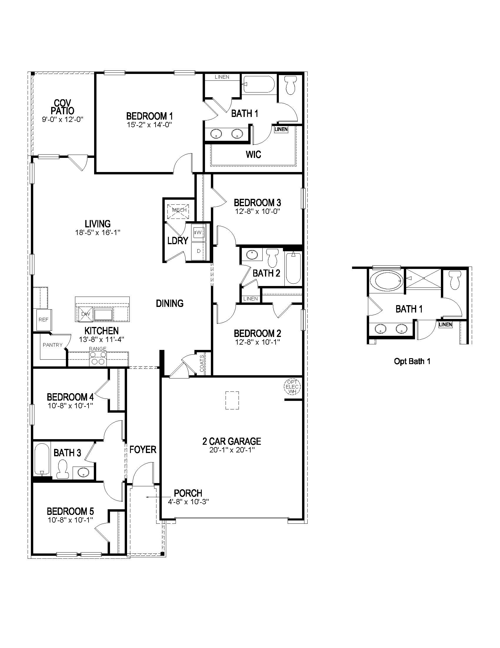 Lakeside elevation b floorplan