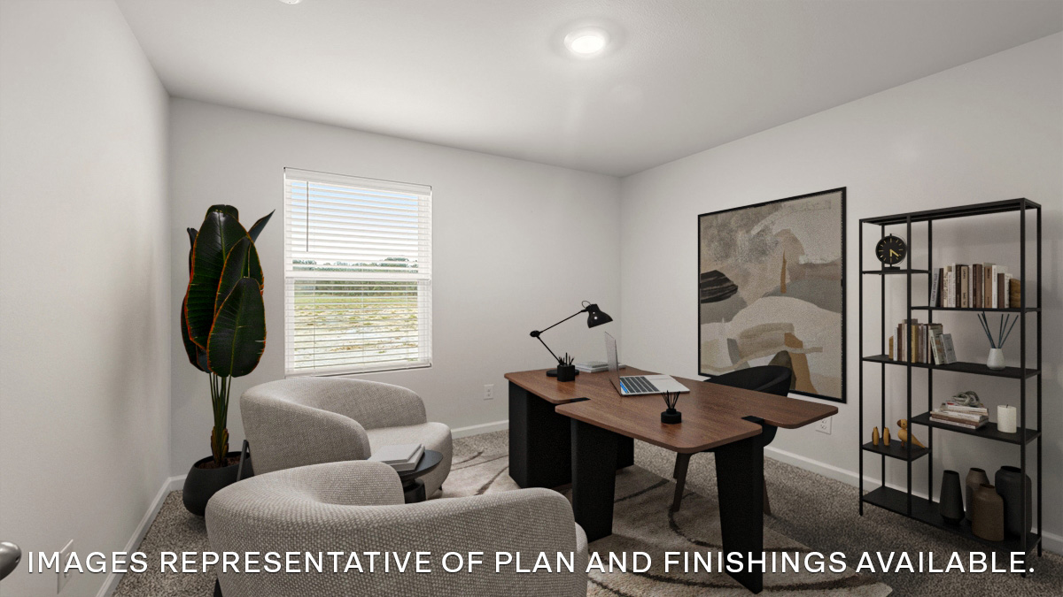 fourth bedroom with single window with space for a full bed