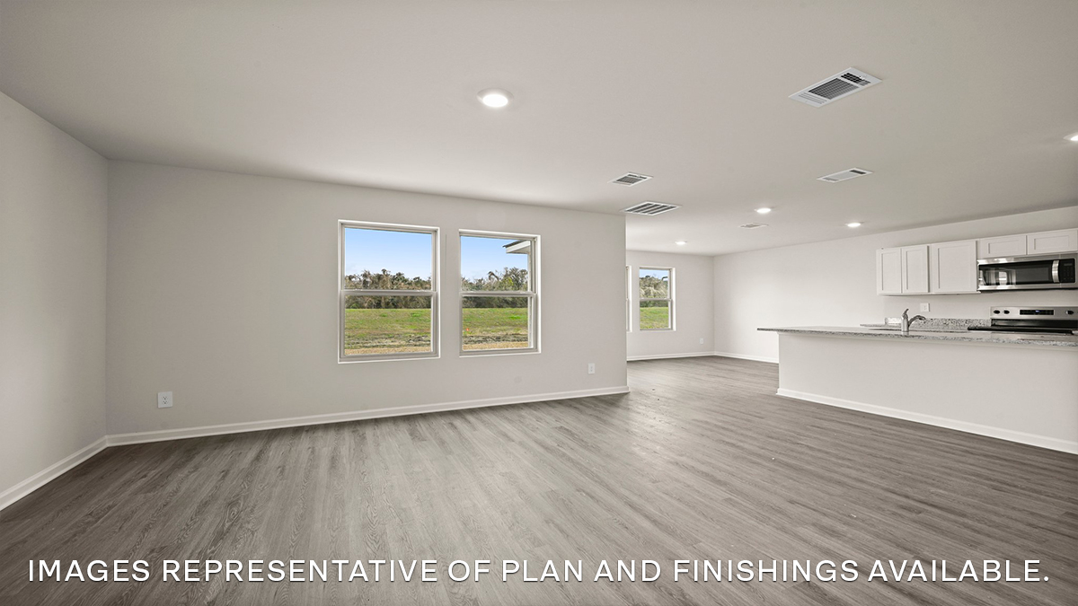 open concept living room and kitchen