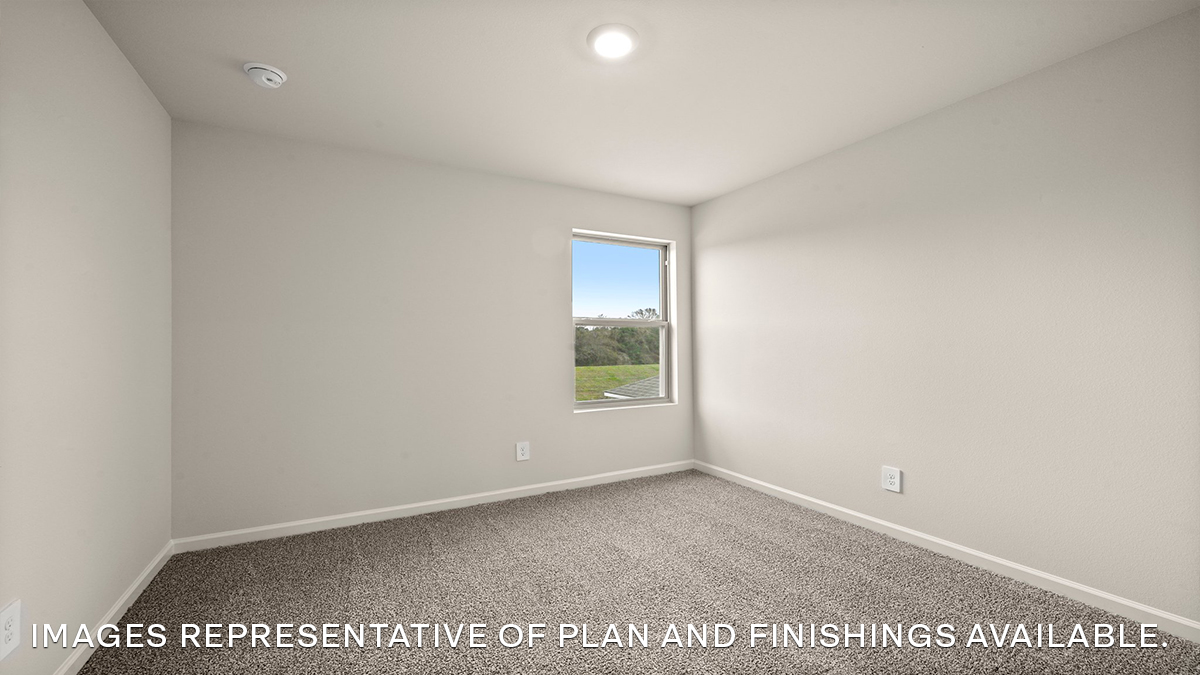 second bedroom with single window with space for up to a queen size bed