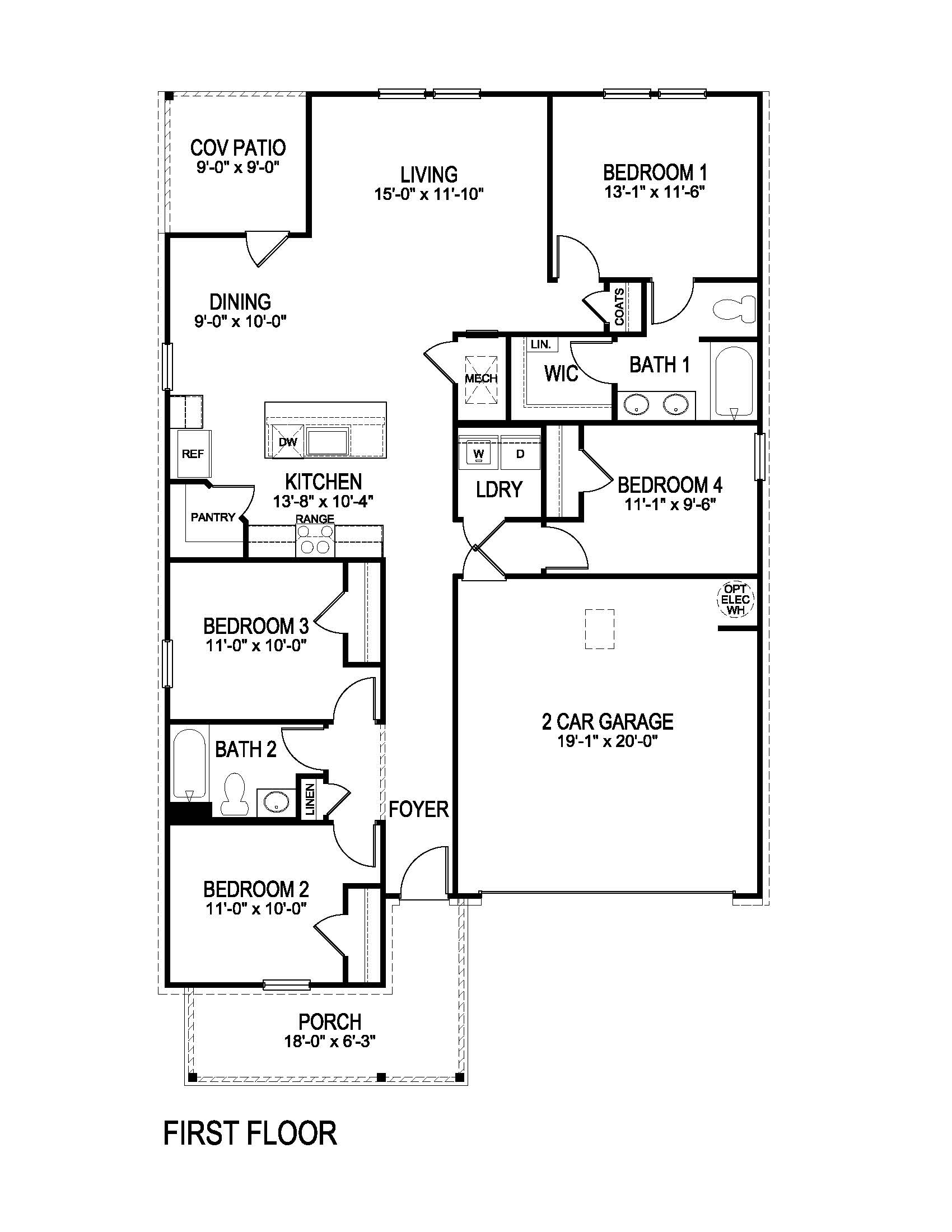 Edison Elevation F Floorplan