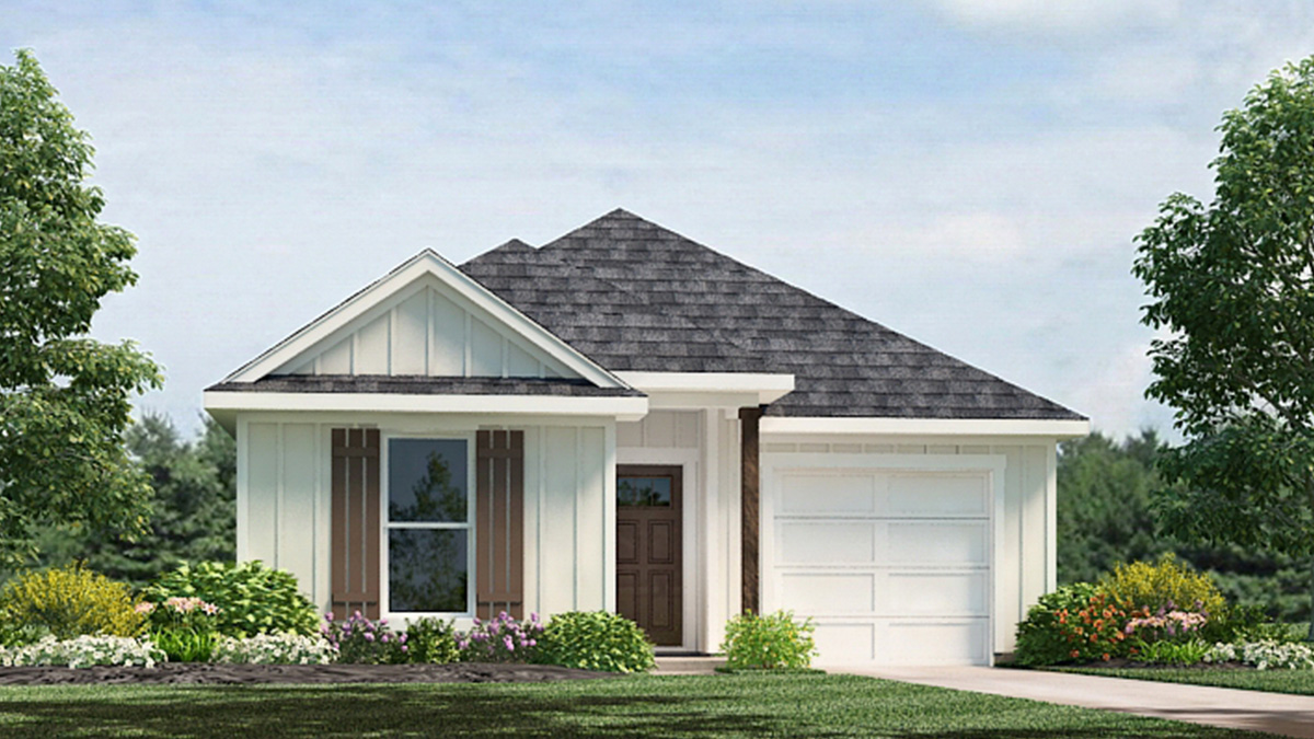 Hickory elevation C15 rendering