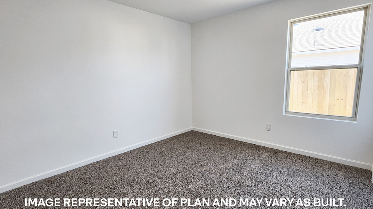 third bedroom with dual windows and room for a queen bed