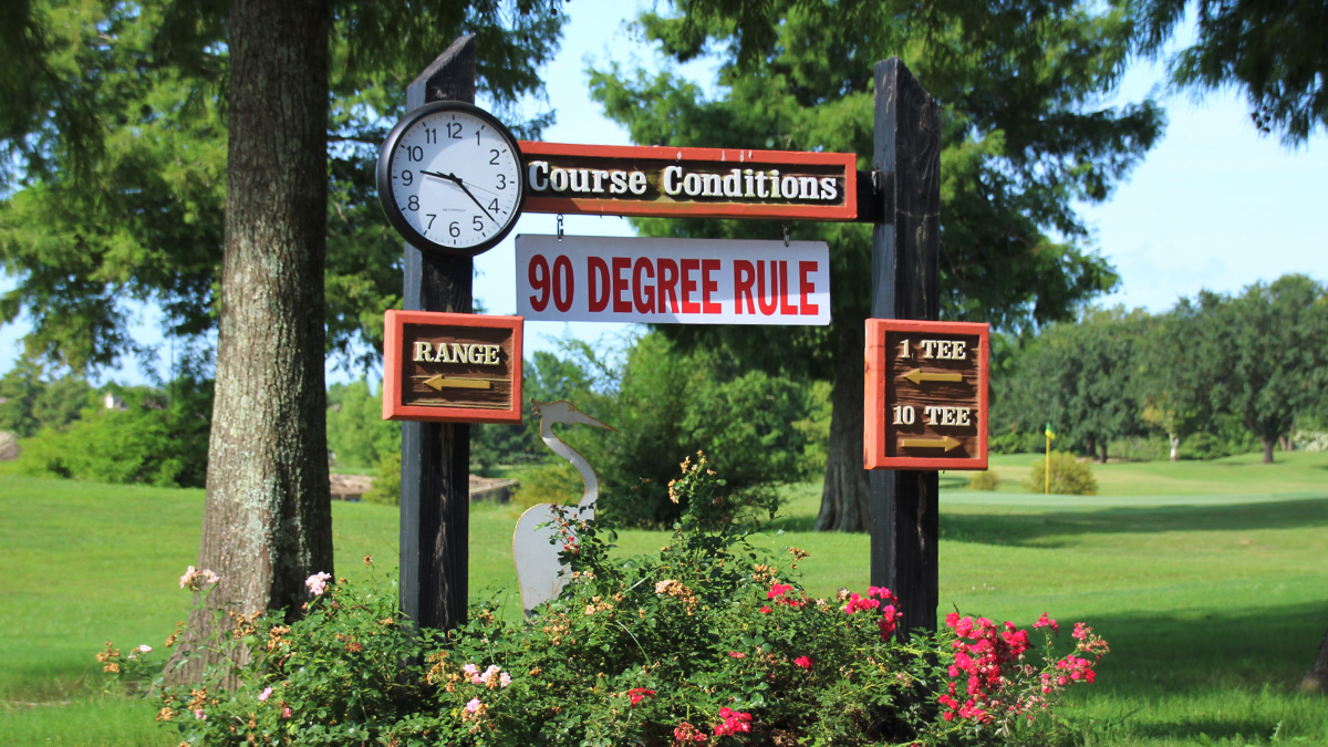 Golf Course signs