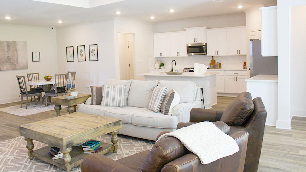 living kitchen dining area